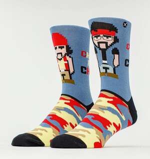 Odd Sox Cheech & Chong Camo Crew Socks- Blue Men's Size 8-12 Style D-32740MONCD